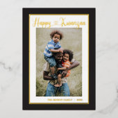 Happy Kwanzaa Single Foto Folien Feiertagskarte (Vorderseite)