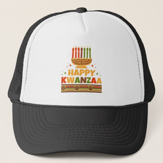 Happy Kwanzaa Truckerkappe (Vorderseite)