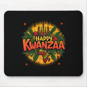 Happy Kwanzaa Weihnachten Afro-Amerikanische Kinde Mousepad