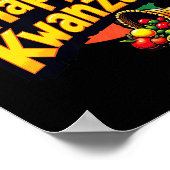 Happy Kwanzaa Weihnachten Afro-Amerikanisches Happ Poster (Ecke)