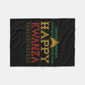 Happy Kwanzaa Weihnachten Schwarzes Erbe Urlaub Mä Fleecedecke (Vorderseite (Horizontal))