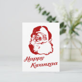 Happy Kwanzaa Weihnachtsmann Feiertagspostkarte (Stehend Vorderseite)