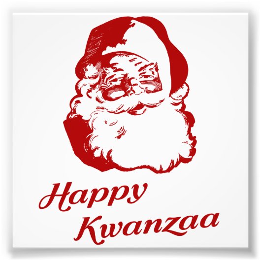 Happy Kwanzaa Weihnachtsmann Fotodruck (Vorne)