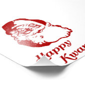 Happy Kwanzaa Weihnachtsmann Fotodruck (Ecke)