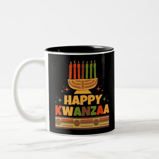 Happy Kwanzaa Zweifarbige Tasse (Links)