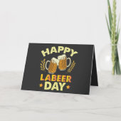 Happy Labeer Day Sarcastic Beer Party Labour Day Dankeskarte (Vorderseite)