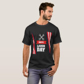 Happy Labor Day America Workers Day Labour Day 3 T-Shirt (Vorne ganz)