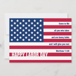 HAPPY LABOR DAY Patriotic Christlich USA Feiertagskarte