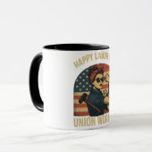 Happy Labor Day Tasse (Vorderseite Links)