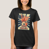 Happy Labor Day US flag statue of liberty   T-Shirt (Vorderseite)