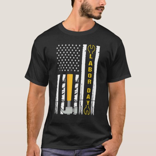 Happy Labor Day US Flag Union Strong Union Proud T-Shirt (Vorderseite)