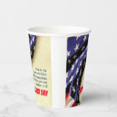 HAPPY LABOR DAY USA Flag Pappbecher (Rechts)
