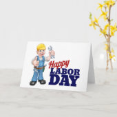 Happy Labor Day Worker Design Karte (Gelbe Blume)