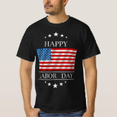 Happy Labour Day 2023 American Flag Labour Day T-Shirt (Vorderseite)