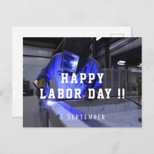 Happy Labour Day 5. September Postkarte (Vorne/Hinten)