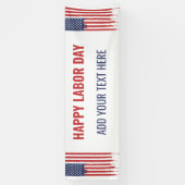 Happy Labour Day American Flag Graffiti Banner (Vertikal)