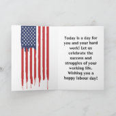 Happy Labour Day American Flag Graffiti Karte (Innenseite)