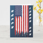 Happy Labour Day American Flag Graffiti Karte (Gelbe Blume)