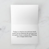 Happy Labour Day American Flag Karte (Innenseite)