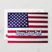 Happy Labour Day American Flag Postcard Postkarte (Vorne/Hinten)