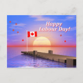 Happy Labour Day Canada Dock Postkarte (Vorderseite)