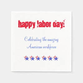 Happy Labour Day Cocktail Napkins Serviette