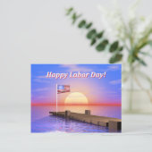 Happy Labour Day Dock Postkarte (Stehend Vorderseite)