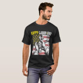 Happy Labour Day einzigartig Arbeitszeitgestaltung T-Shirt (Vorne ganz)