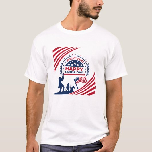 Happy Labour Day Einzigartiger T - Shirt (Vorderseite)