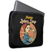 Happy Labour Day Girl Strong Worker Movement Laptopschutzhülle (Vorne Rechts)
