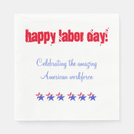 Happy Labour Day Napkins Serviette