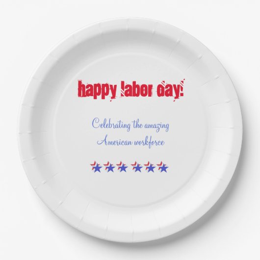 Happy Labour Day Paper Tellers Pappteller (Vorderseite)