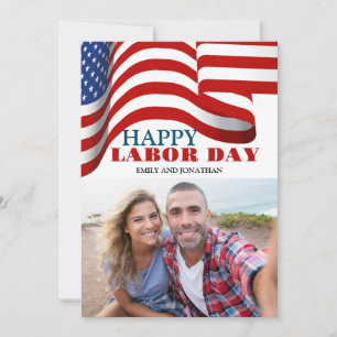 Happy Labour Day patriotische USA Fahnenkarte Dankeskarte
