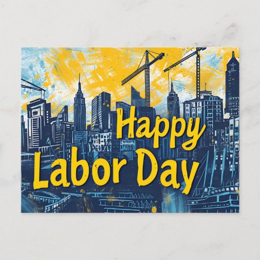 Happy Labour Day Postcard Feiertagspostkarte (Vorderseite)