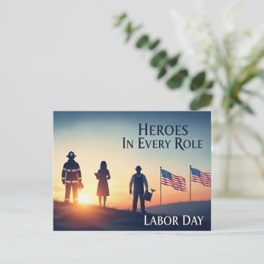 Happy Labour Day Postcard Postkarte (Stehend Vorderseite)