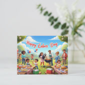 Happy Labour Day Postcard Postkarte (Stehend Vorderseite)