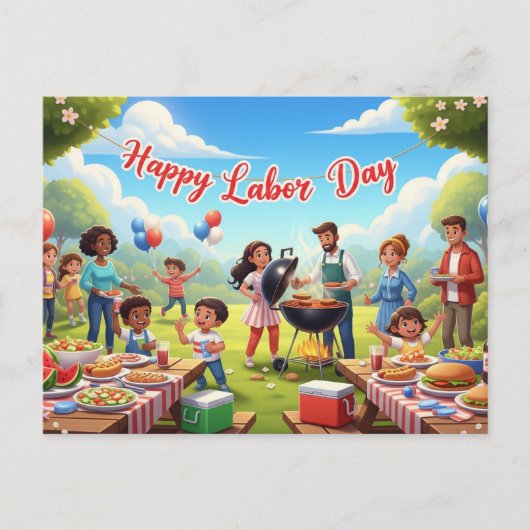 Happy Labour Day Postcard Postkarte (Vorderseite)