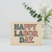 Happy Labour Day Postcard Postkarte (Stehend Vorderseite)