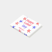 Happy Labour Day Red Blue Star American Day füge t Post-it Klebezettel (angewinkelt)
