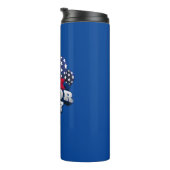 Happy Labour Day Red White Blue Stars Thermosbecher (Nach rechts gedreht)