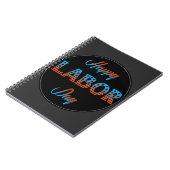 Happy Labour Day Sign Notebook Notizblock (Linke Seite)