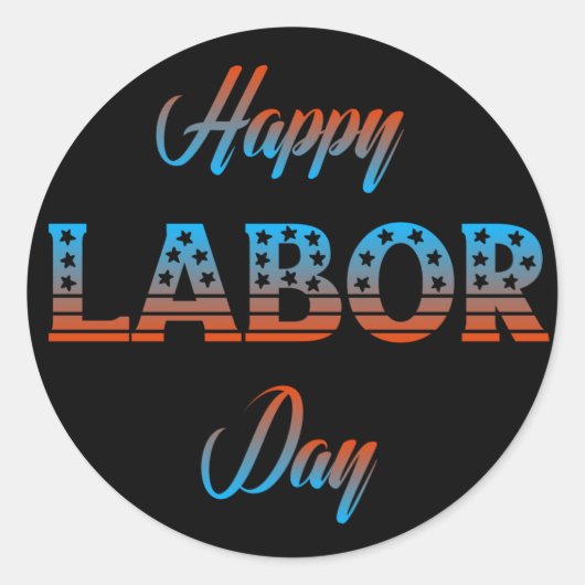 Happy Labour Day Sign Sticker (Vorderseite)