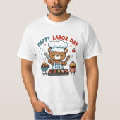Happy Labour Day Teddy Bären T - Shirt (Vorderseite)