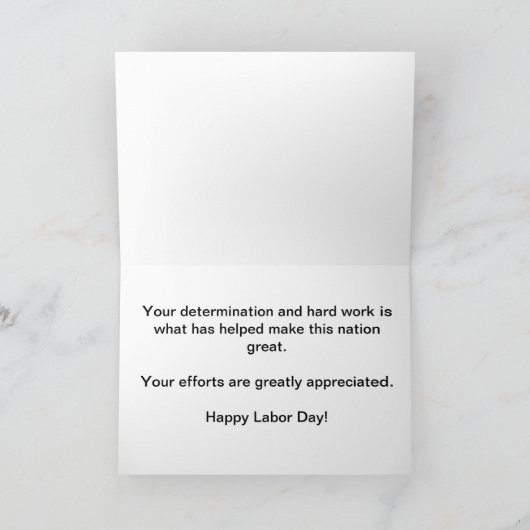 Happy Labour Day US Flag Karte (Innenseite)