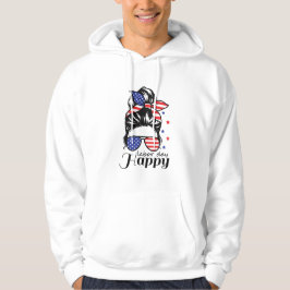 Happy Labour Day US-Flagge Hoodie