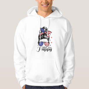 Happy Labour Day US-Flagge Hoodie
