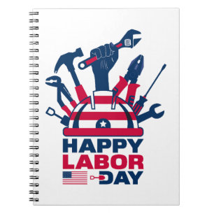 Happy Labour Day, USA Holiday Notizblock