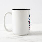 Happy Labour Day, USA Holiday Zweifarbige Tasse (Links)