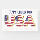 Happy Labour Day USA Typografie Banner (Horizontal)