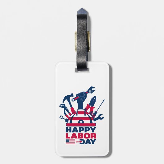Happy Labour Day, Vereinigte Staaten Gepäckanhänger (Rückseite vertikal)